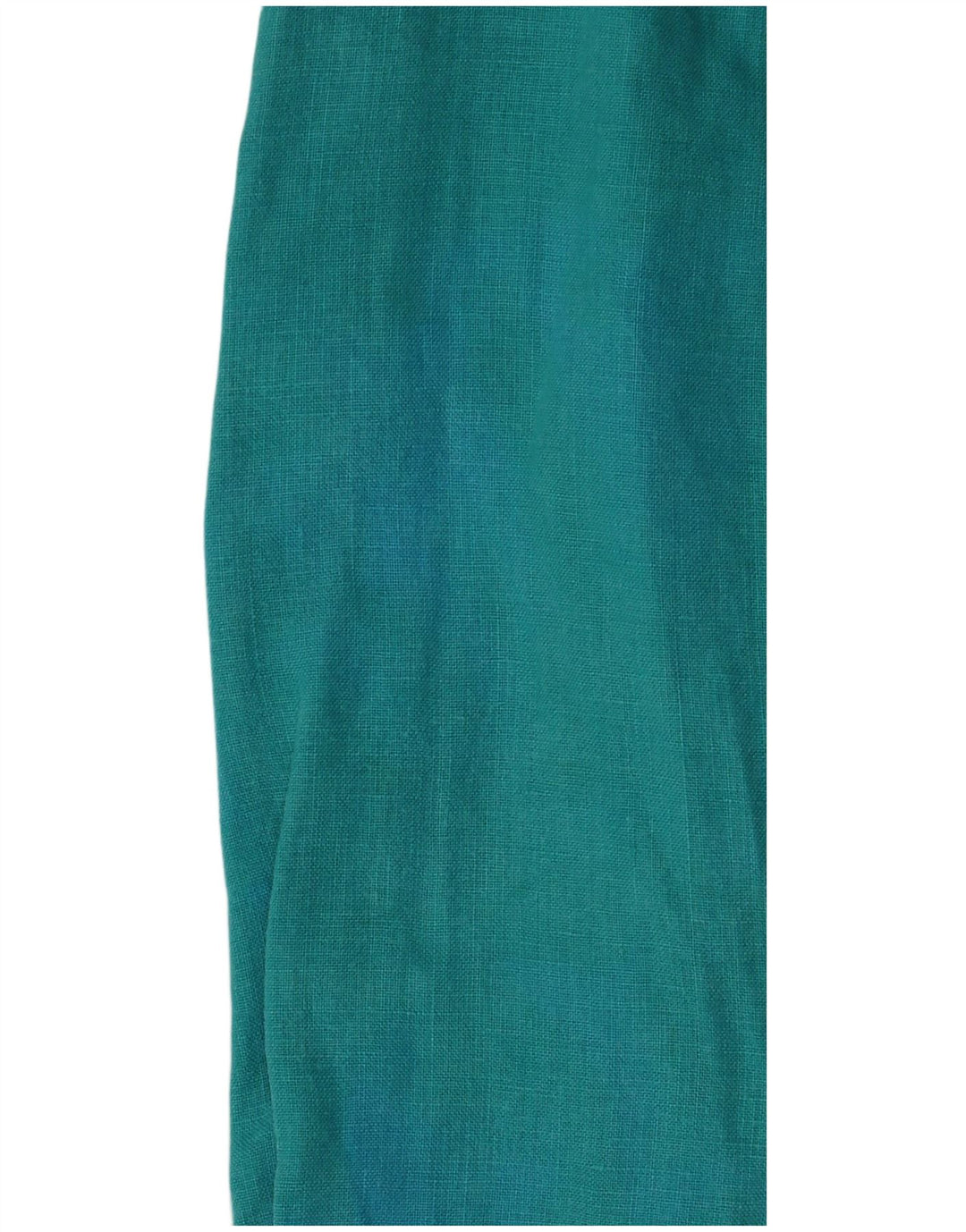 Blusa feminina de manga comprida RALPH LAUREN UK 14 linho turquesa médio