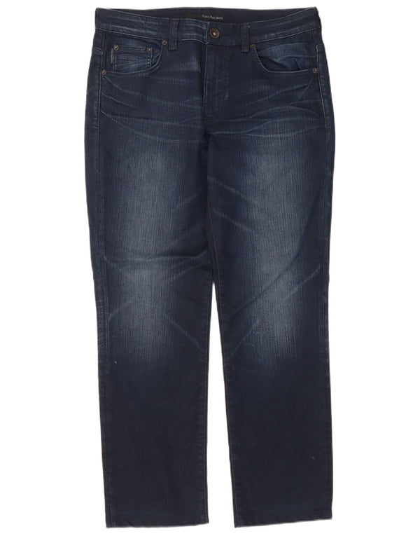 Calvin Klein Masculino Regular Slim Jeans W32 L30 Azul