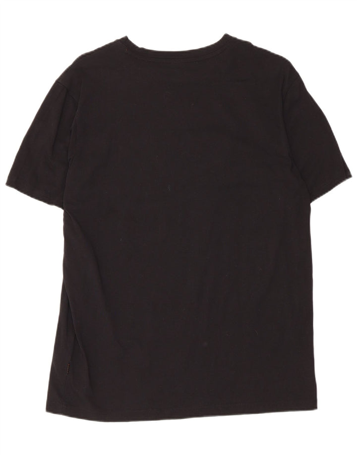 Camiseta gráfica masculina Hugo Boss Top médio algodão preto