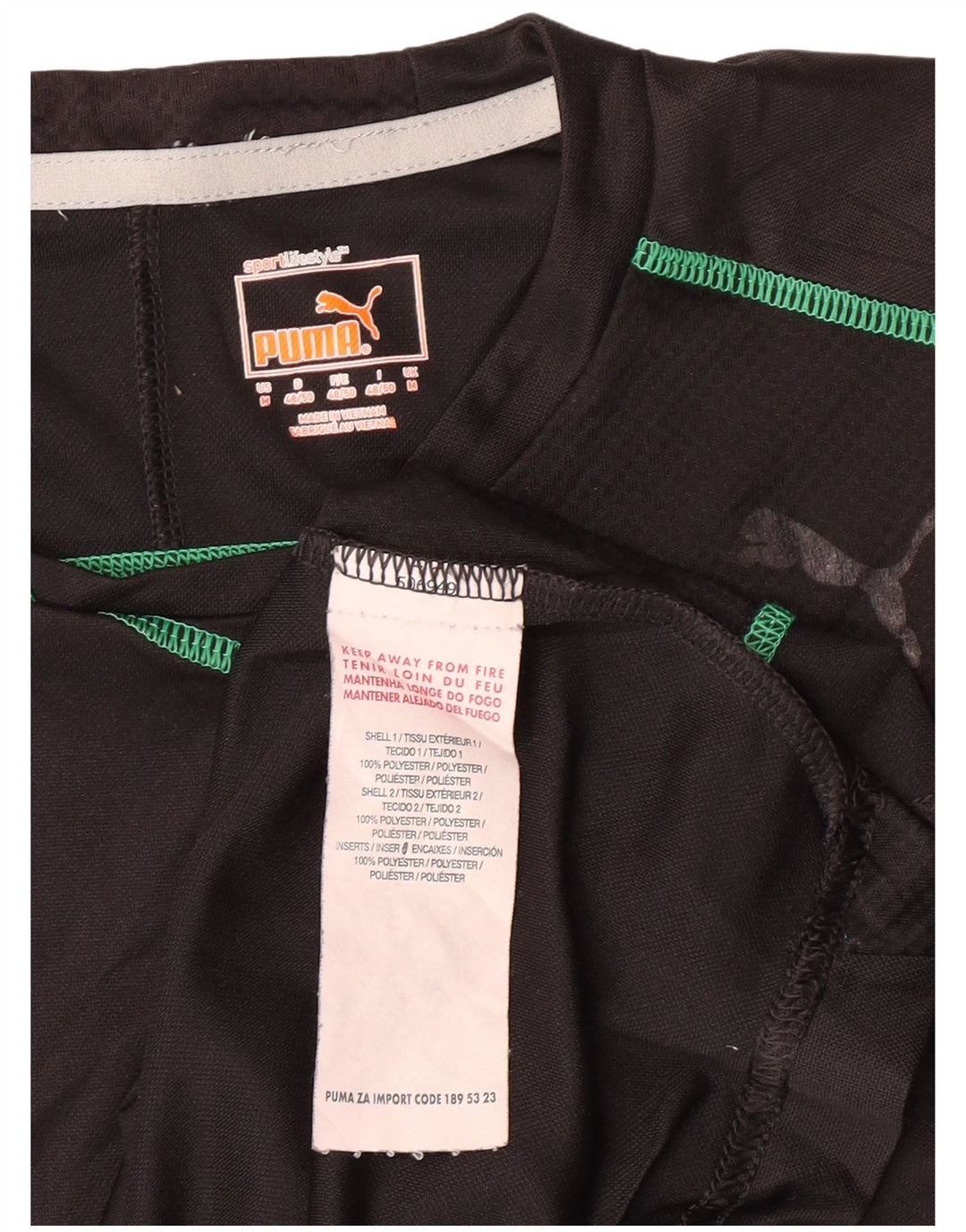 Camiseta masculina PUMA Top médio preto poliéster