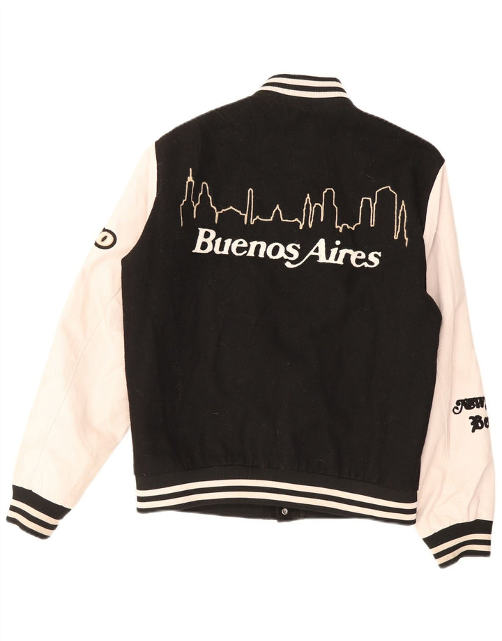 Jaqueta masculina gráfica Jack & Jones UK 38 bloco colorido preto médio