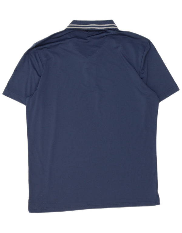 Camisa polo masculina Calvin Klein pequena azul marinho poliéster