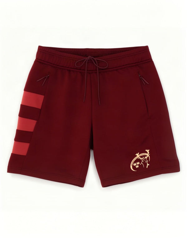 Adidas Mens Munster Rugby Sport Shorts Grande Marrom Colorblock Poliéster