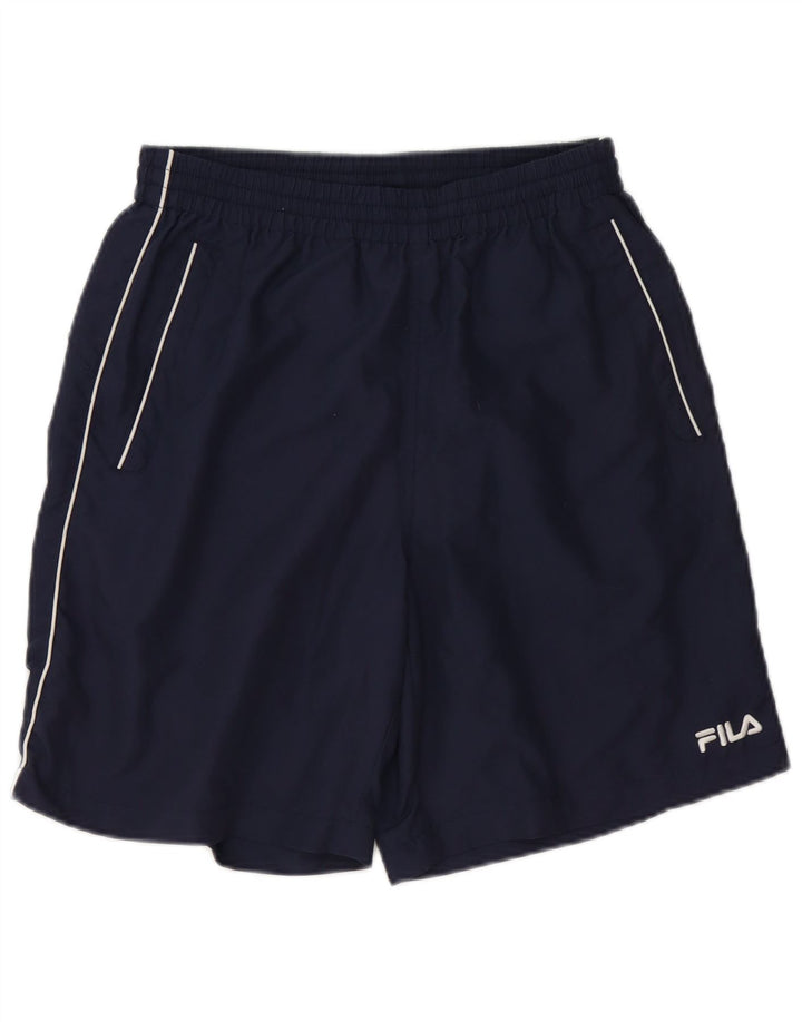Fila Mens Sport Shorts Médio Azul Marinho Poliéster