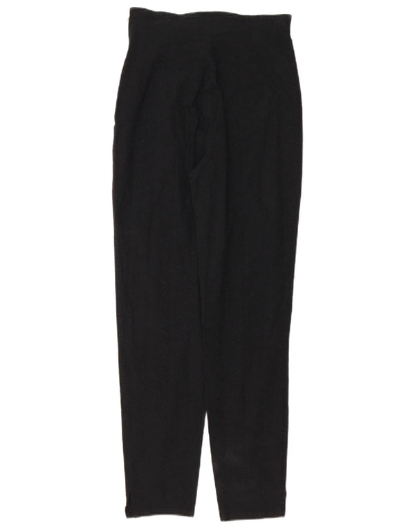 Calça feminina Kookai cintura alta justa W28 L28 algodão manchado preto