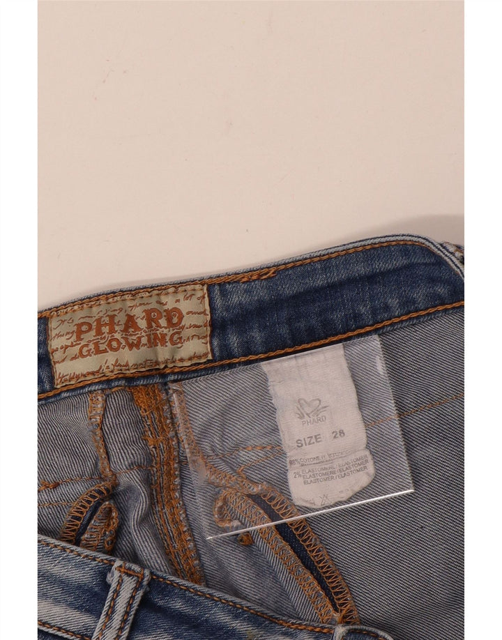 Calça jeans feminina Phard W28 L33 azul algodão