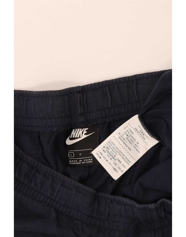 Shorts esportivos masculinos Nike grandes algodão azul marinho