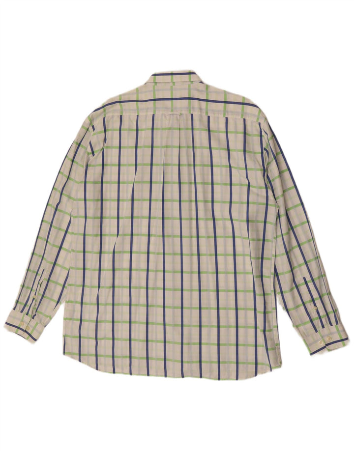 Camisa masculina GANT Regular Fit XL algodão xadrez branco