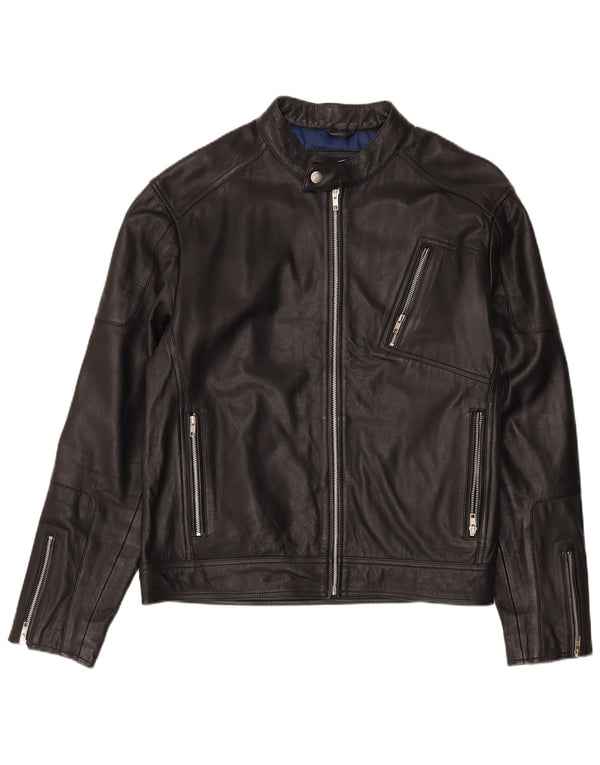 Jaqueta masculina de couro Racer Camokazi Reino Unido 44 2XL preta