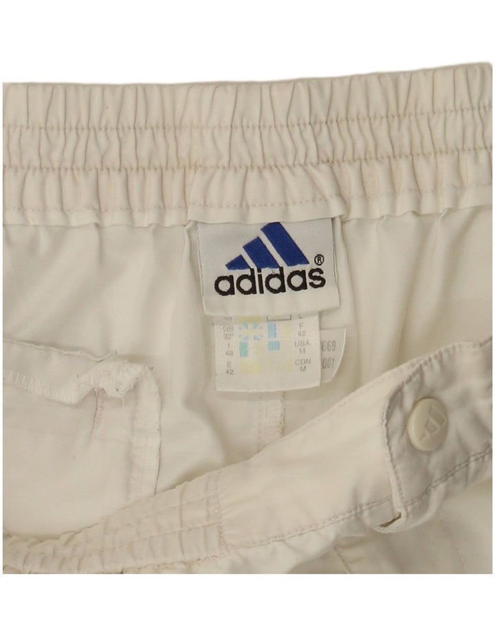 Shorts de natação masculino Adidas médio branco poliéster