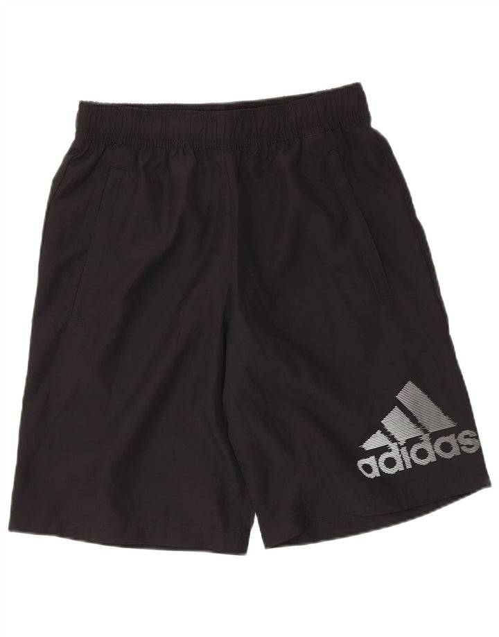 Adidas Mens Aeroready Graphic Sport Shorts Pequeno Poliéster Preto