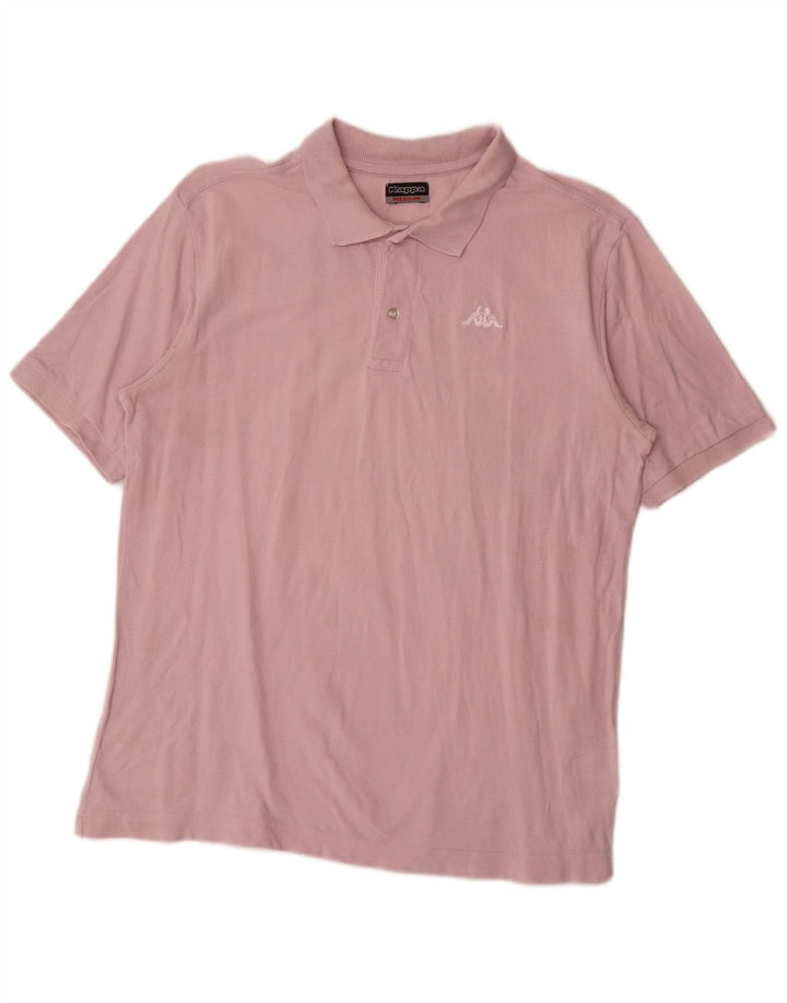 Camisa polo masculina Kappa médio algodão rosa