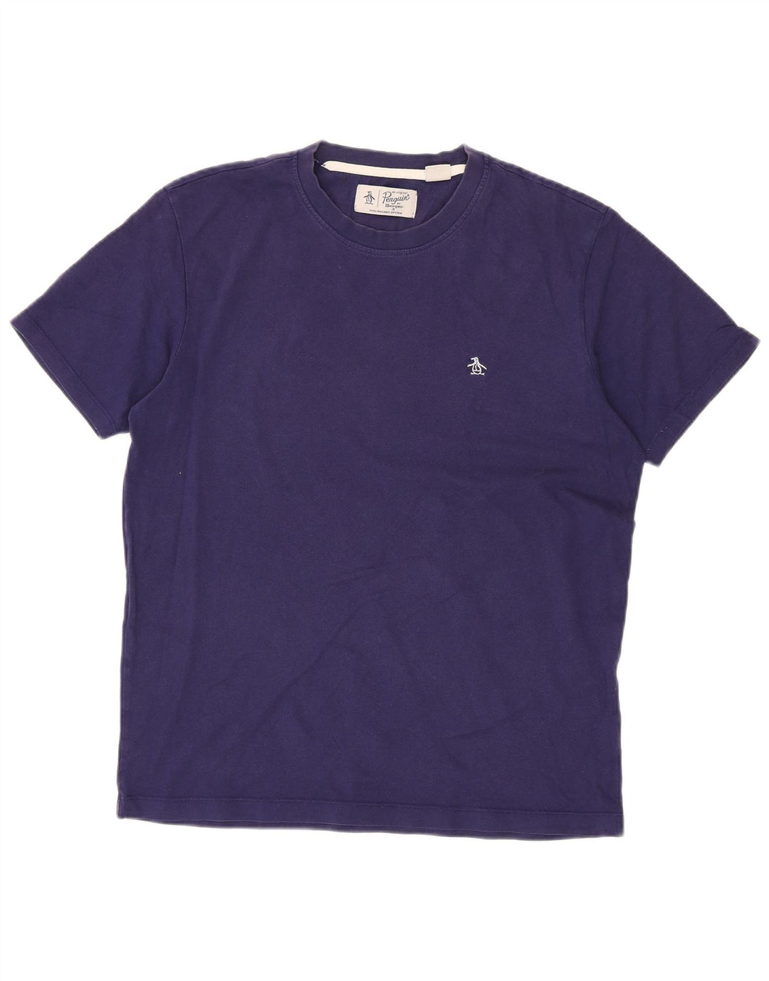 Camiseta masculina Penguin Top grande algodão azul marinho