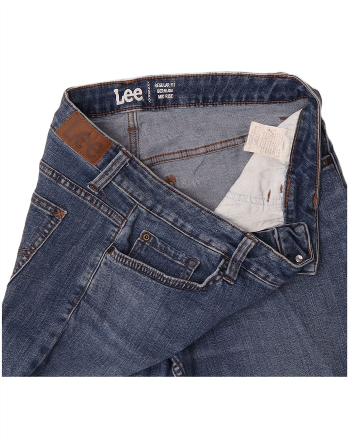 Bermuda jeans feminina LEE cintura média regular fit W32 grande azul