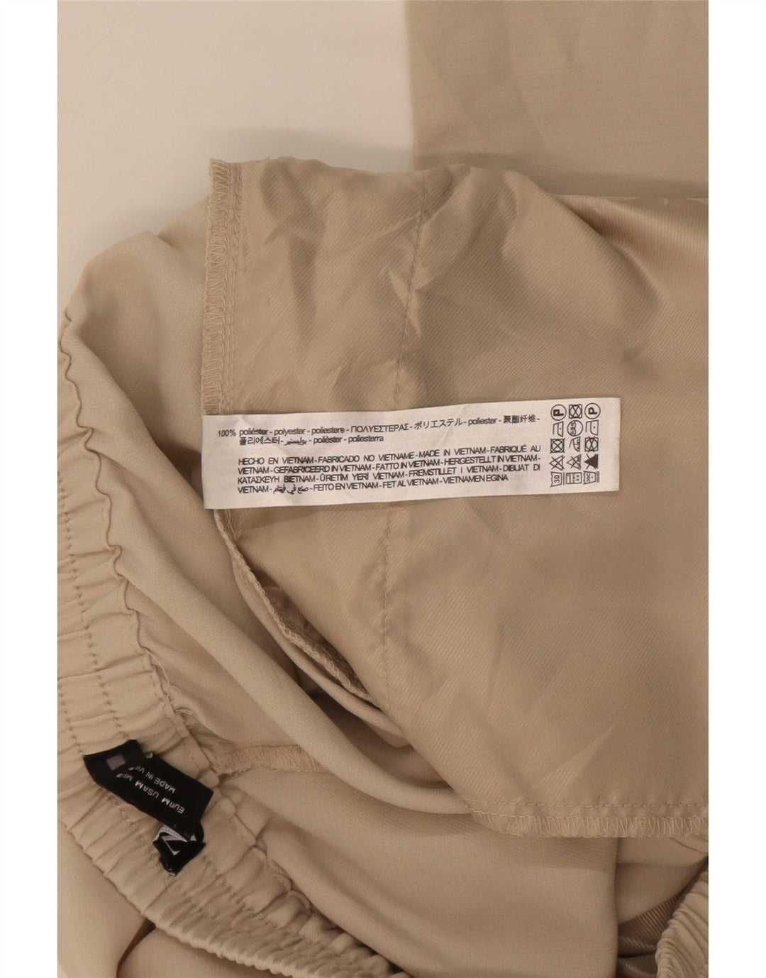 Zara Calça Feminina Cropped Pegged Médio W30 L26 Poliéster Bege