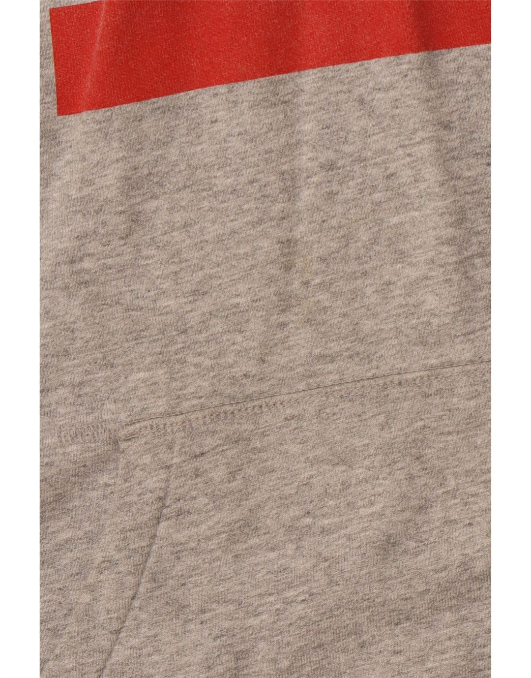 Suéter com capuz gráfico feminino LEVI'S UK 14 algodão manchado cinza médio