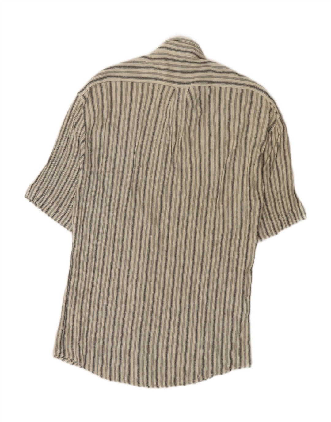 Camisa masculina de manga curta Tipo'S listrada cinza grande