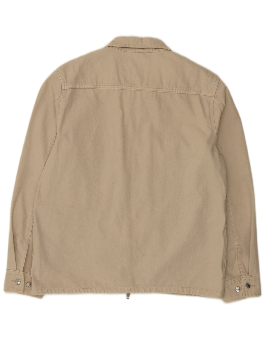 Jaqueta utilitária masculina Zara UK 42 XL algodão bege