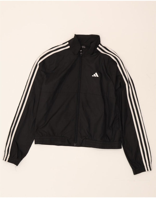Casaco de treino Adidas para meninas 14-15 anos preto poliéster