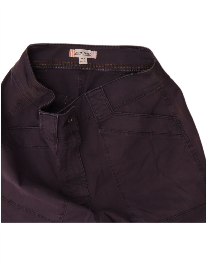 WHITE STUFF Shorts feminino casual UK 8 pequeno W27 roxo