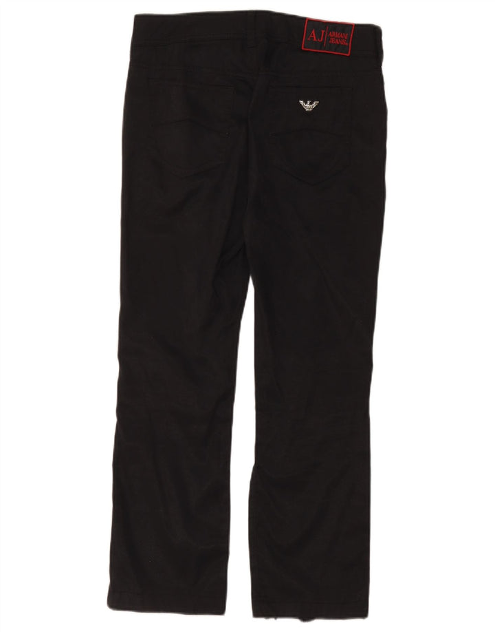 Calça feminina reta casual Armani W28 L24 preta poliamida