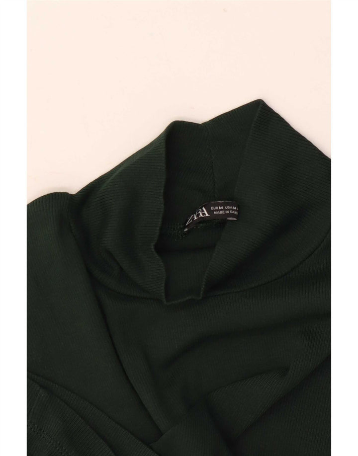 Camiseta feminina Zara UK 12 verde médio