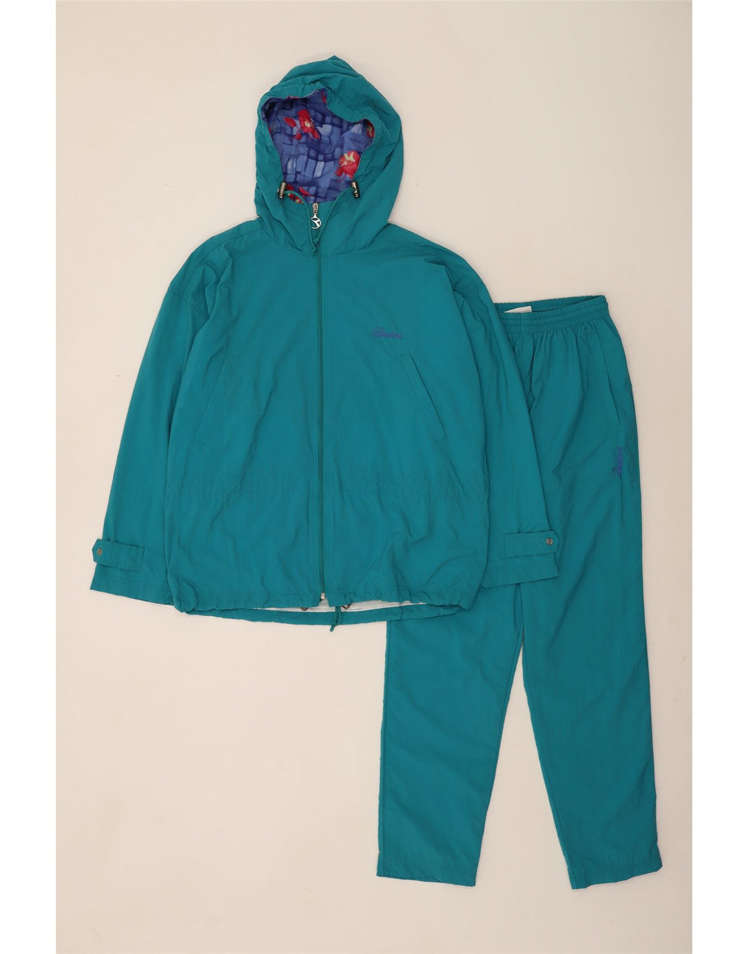Diadora Womens Hooded Oversized Full Tracksuit UK 14 Médio Azul Poliamida