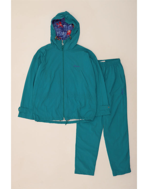 Diadora Womens Hooded Oversized Full Tracksuit UK 14 Médio Azul Poliamida