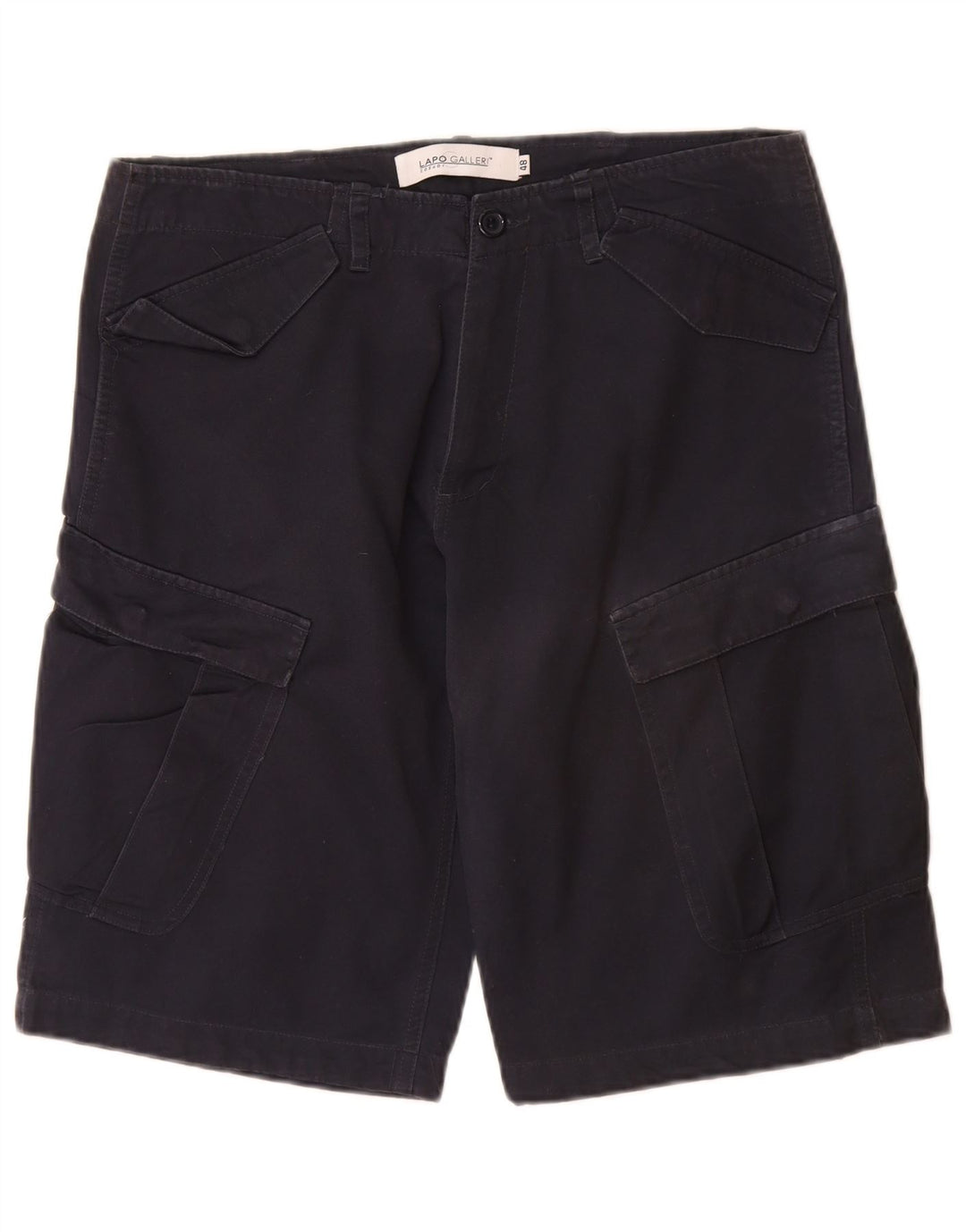 Shorts cargo masculino Lapo Galleri IT 48 médio W32 algodão azul marinho