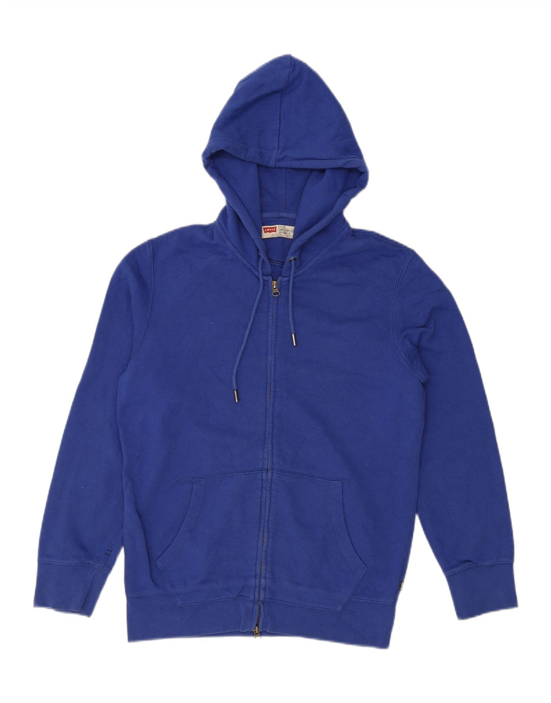 LEVI'S Mens Standard Fit Graphic Zip Hoodie Sweater Small Blue Cotton Vintage Levi's and Second-Hand Levi's from Messina Hembry 