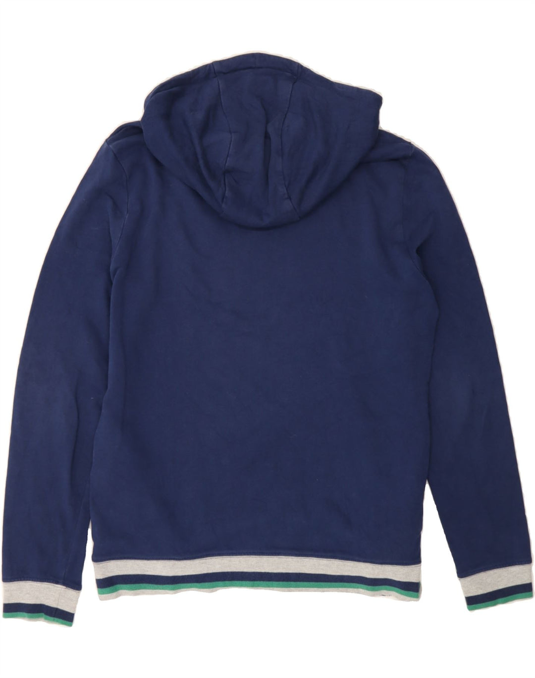 GUESS Mens Graphic Hoodie Jumper UK 40 Medium Navy Blue Cotton Vintage Guess and Second-Hand Guess from Messina Hembry 