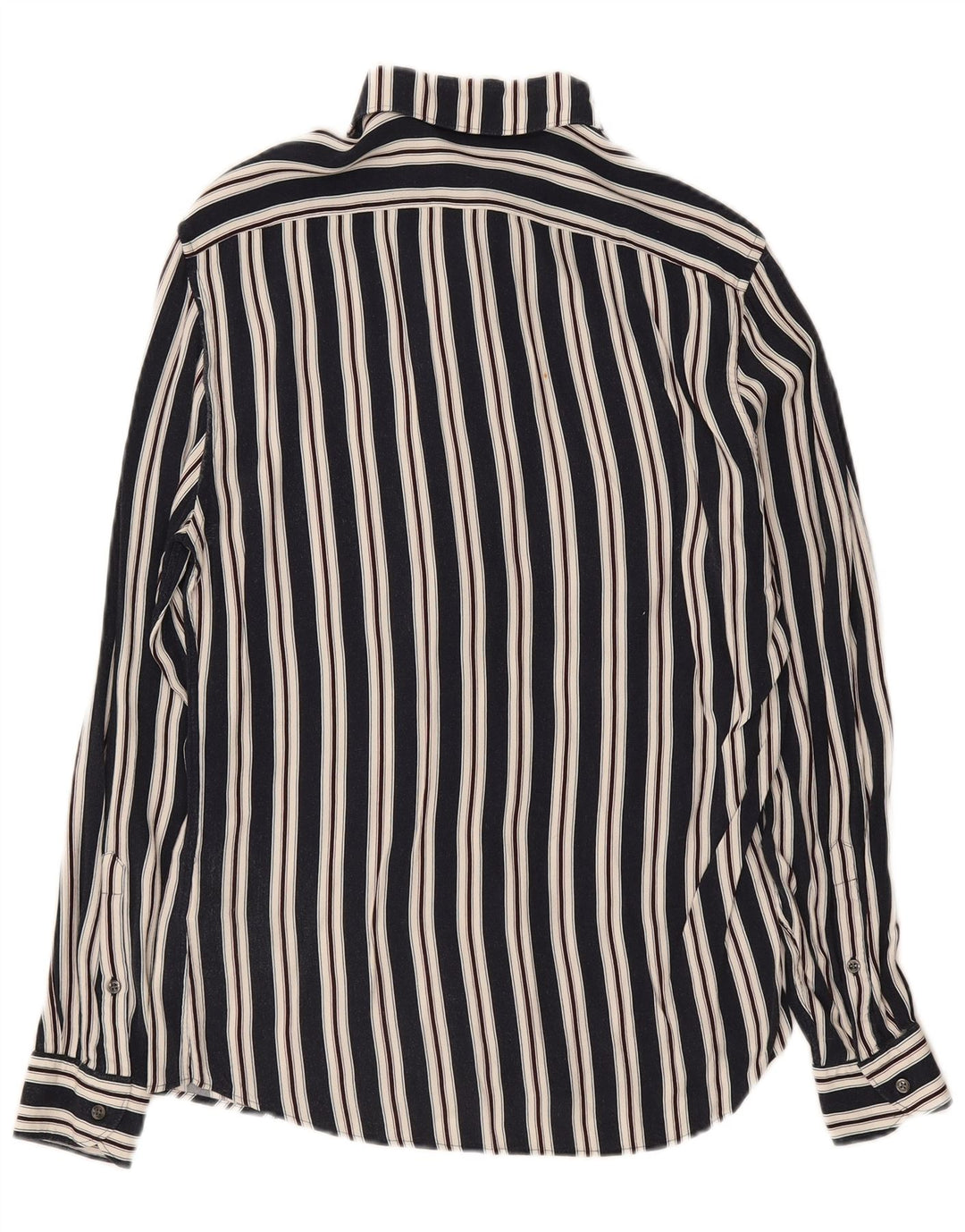 Camisa masculina Reiss média listrada azul marinho viscose