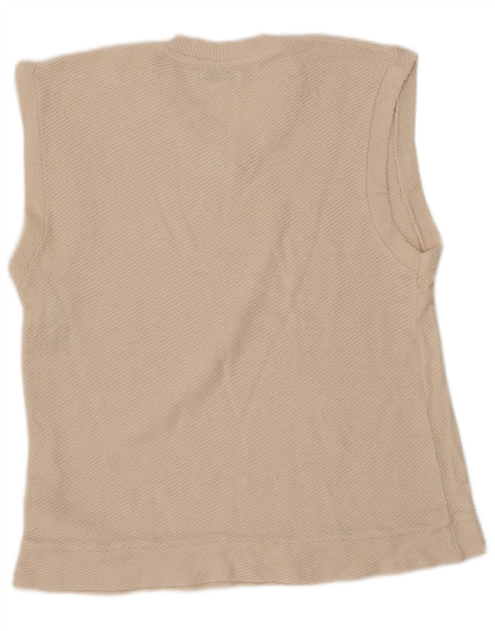 Zara Mens Vest Tank Top Médio Off White Algodão