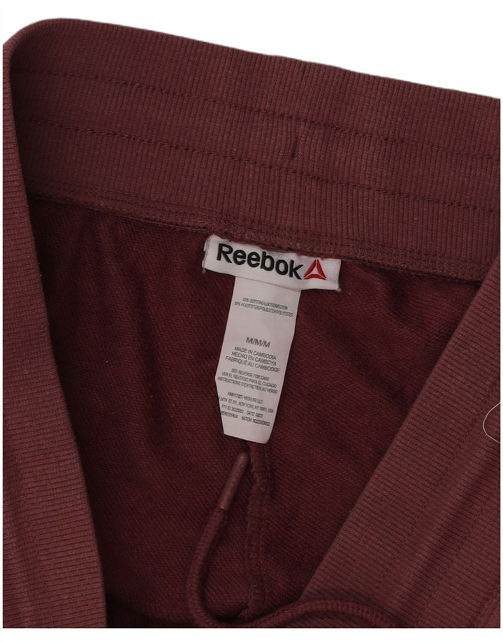 Reebok Womens Tracksuit Calças Joggers UK 14 Médio Algodão Vermelho