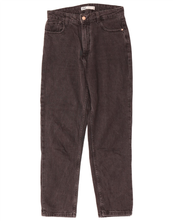 Zara Jeans Cônicos Femininos EU 38 Pequeno W28 L28 Cinza