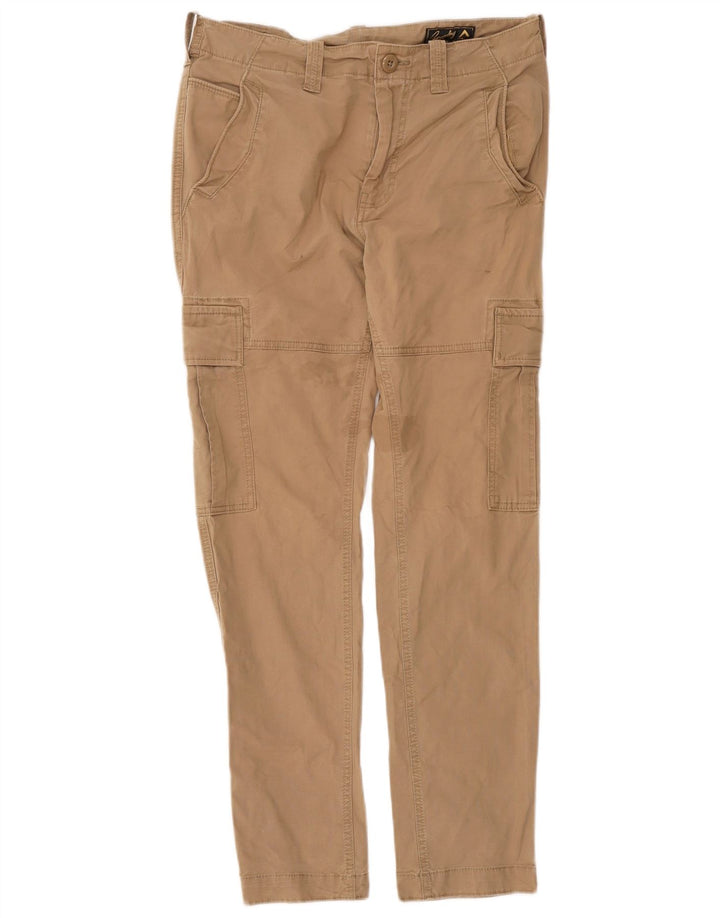 Calças Superdry Mens Slim Cargo W30 L32 Algodão Bege