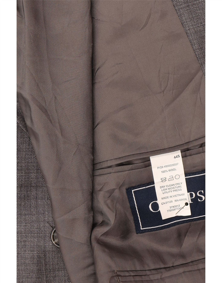 Jaqueta blazer masculina Chaps com 2 botões UK 44 2XL lã cinza