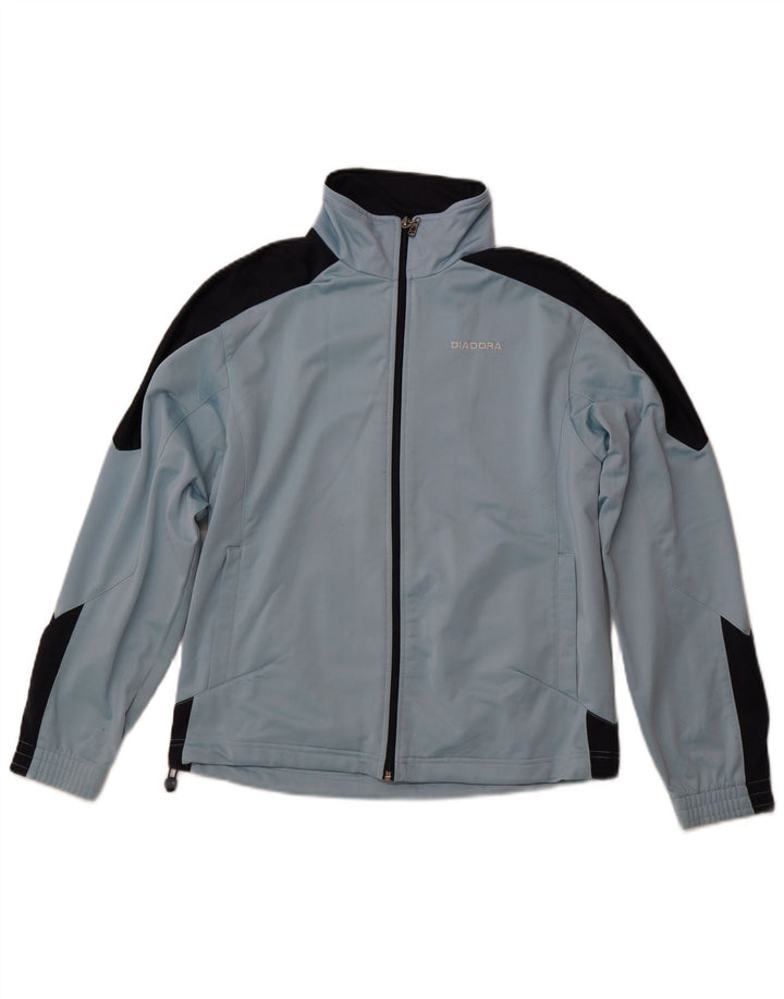 DIADORA Mens Treino Top Jacket UK 36 Pequeno Azul Colourblock Poliéster