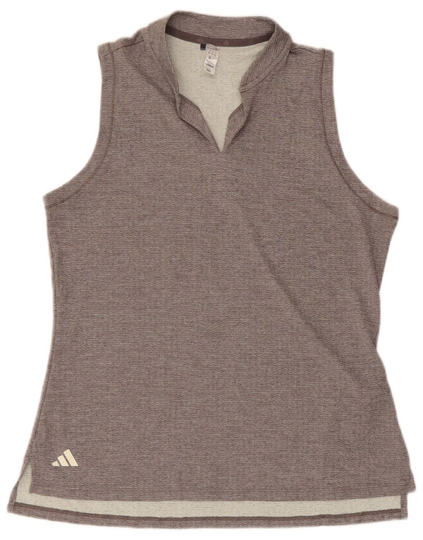 Adidas Womens Vest Top UK 12/14 Cinza Médio Poliéster