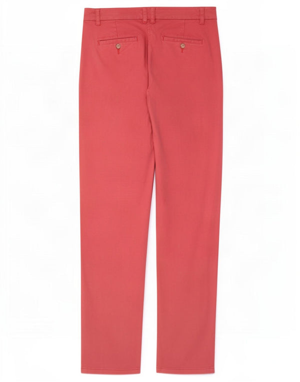 Joules Calça Chino Feminina Reta UK 12 Médio W32 L30 Algodão Rosa