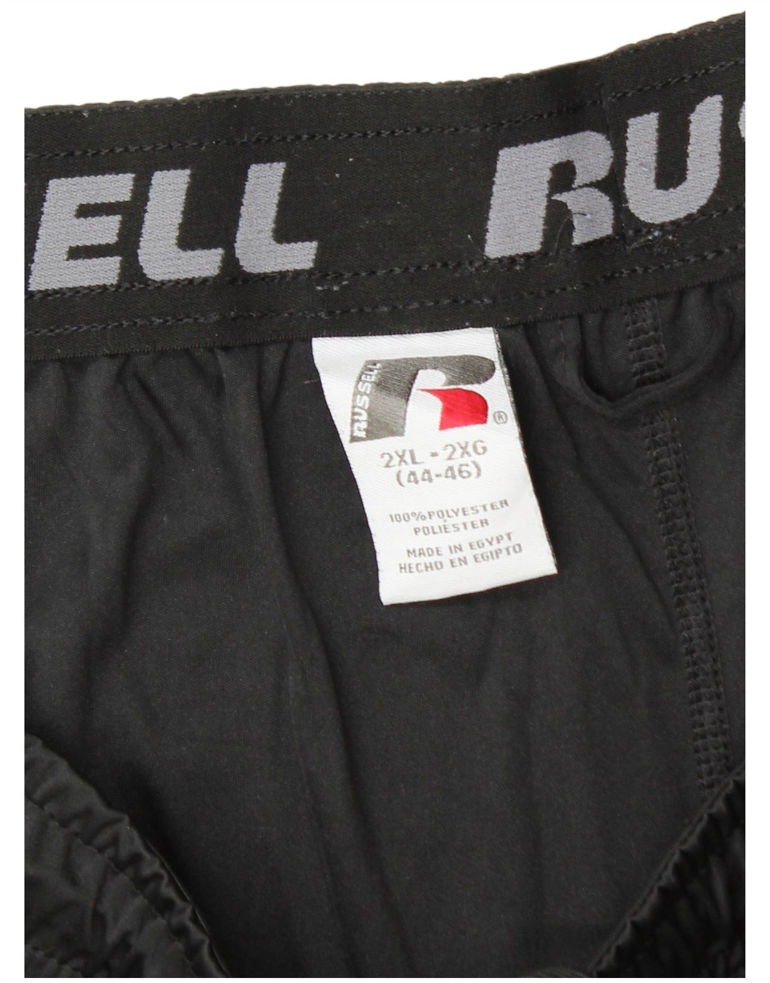 RUSSELL ATLÉTICO Masculino Dri-Power Sport Shorts 2XL Poliéster Preto