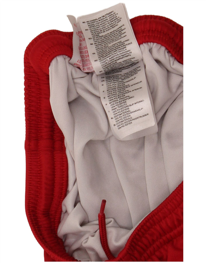 Shorts esportivos Adidas Boys Climalite 13-14 anos poliéster vermelho