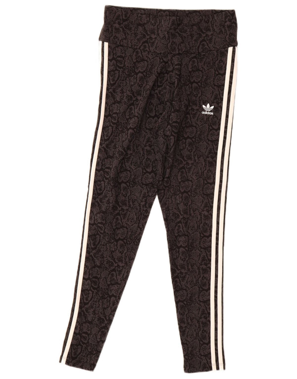Leggings Adidas Femininas UK 12/14 Médio Preto Animal Print Algodão