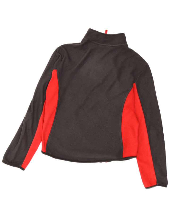 Jaqueta de lã feminina Marks & Spencer Reino Unido 12 poliéster colorblock vermelho médio