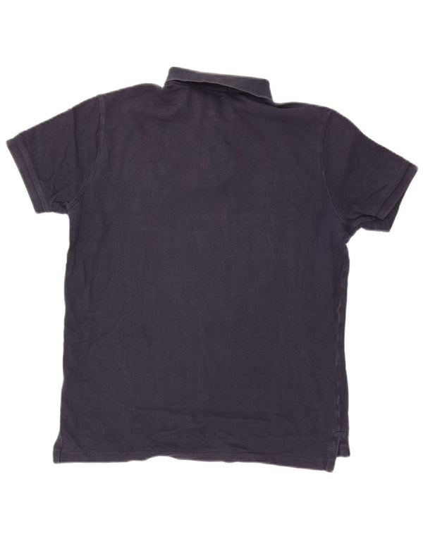 Polo Ralph Lauren Mens Custom Slim Fit Camisa Média Azul Marinho Algodão