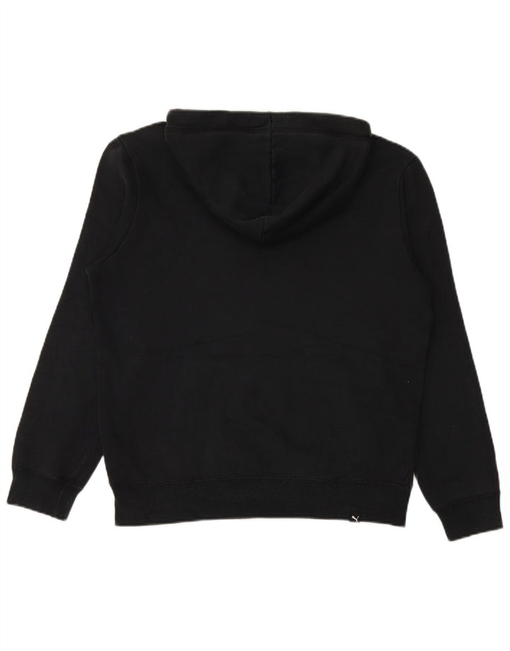 PUMA Mens Graphic Hoodie Jumper Pequeno Algodão Preto