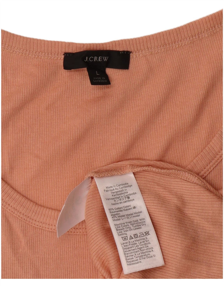 J. Crew colete feminino top UK 14 grande algodão laranja