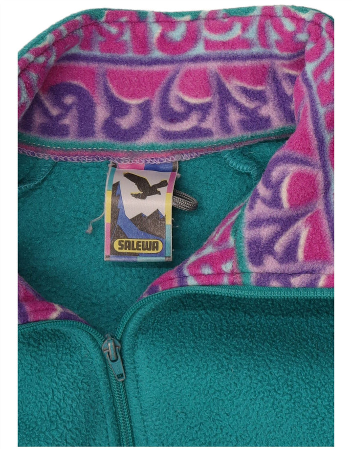 Jaqueta de lã masculina SALEWA Reino Unido 40 grande poliéster colorblock multicolorido