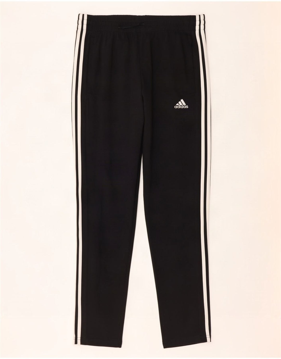 Calças de treino masculinas Adidas grandes de algodão preto