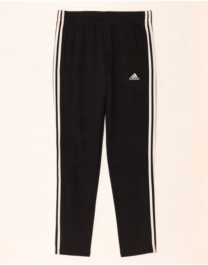 Calças de treino masculinas Adidas grandes de algodão preto